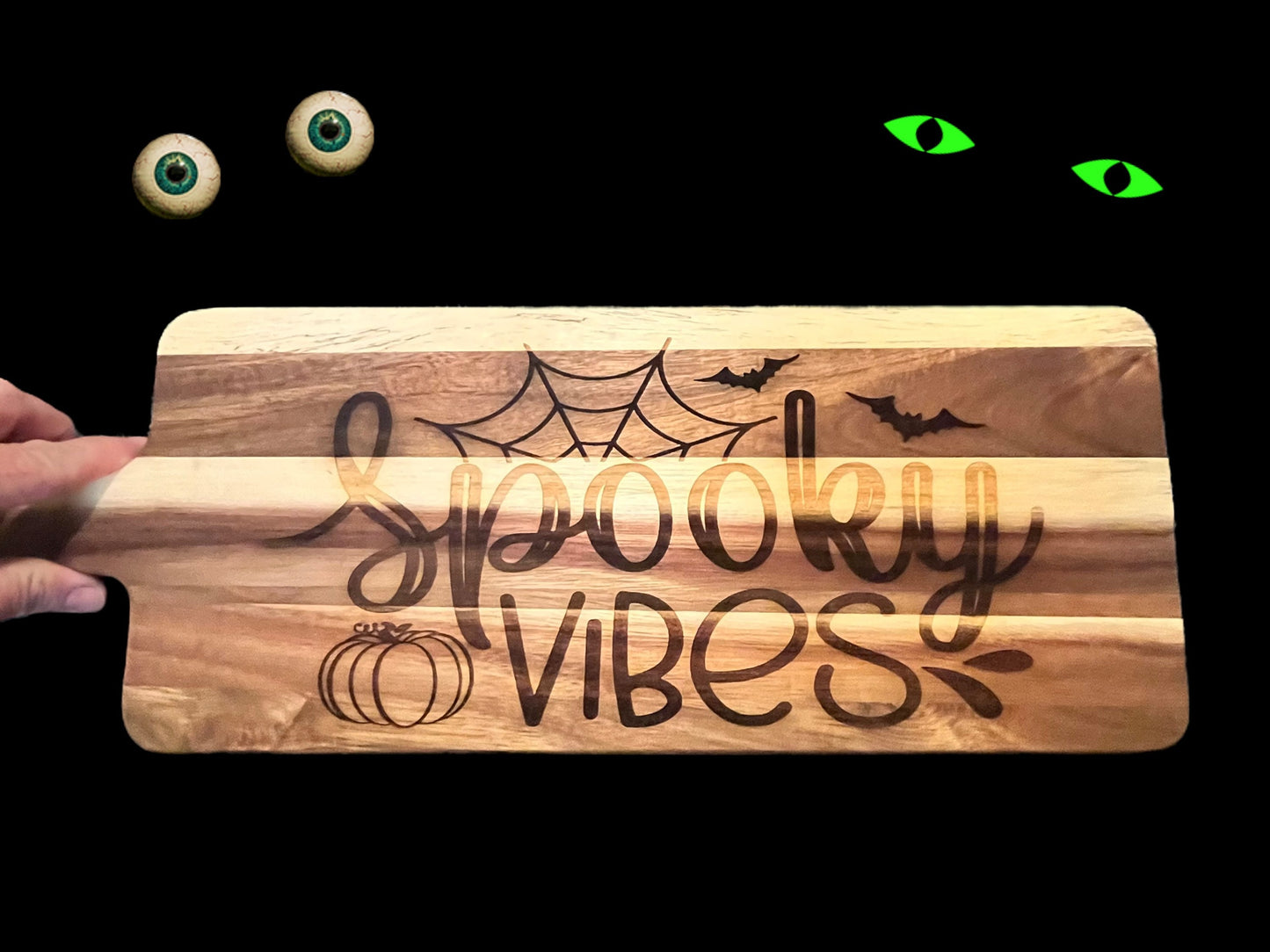 Wicked & Spooky Vibes two sided Halloween Charcuterie Board, serving tray