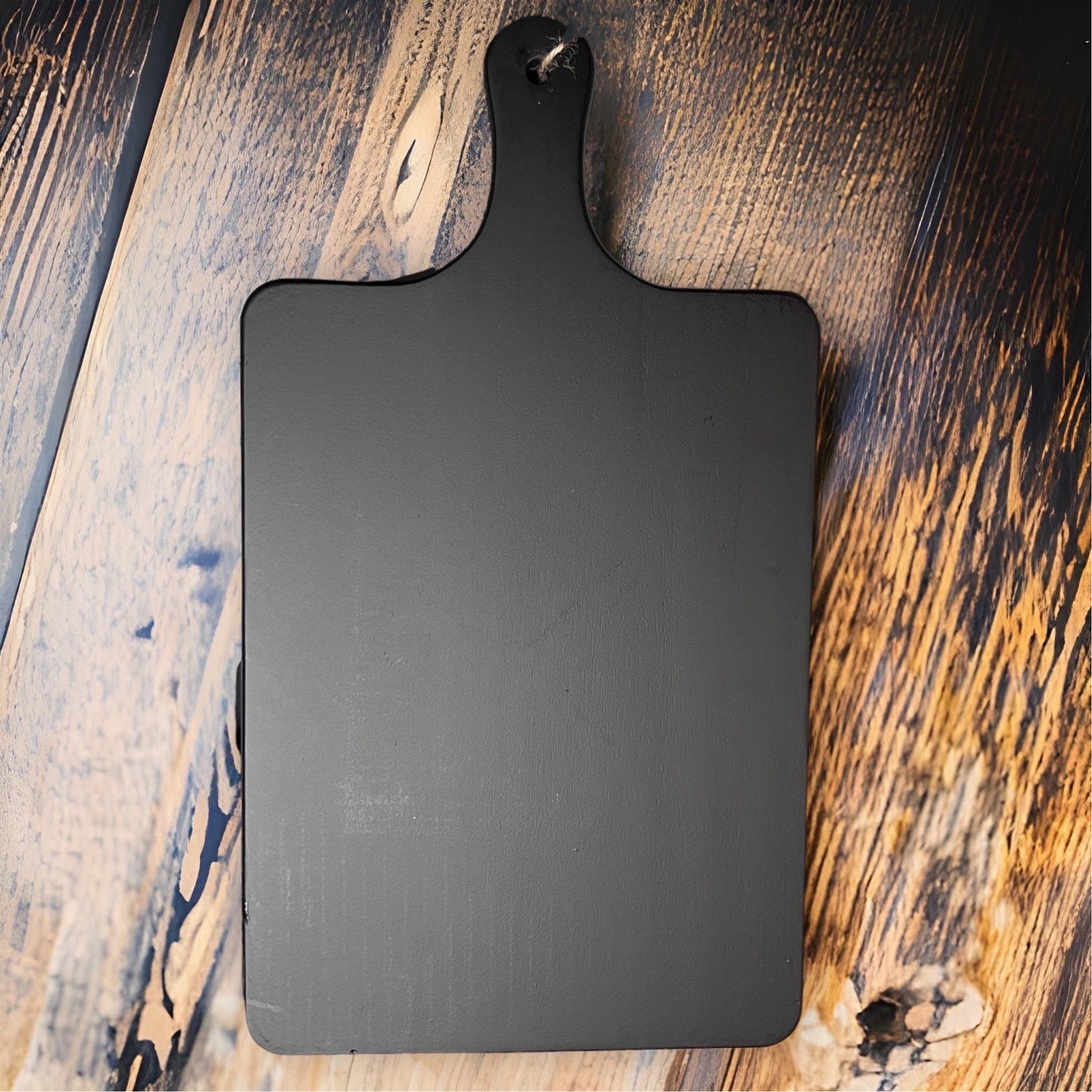BBQ lovers black & acacia wood cutting board, serving board.