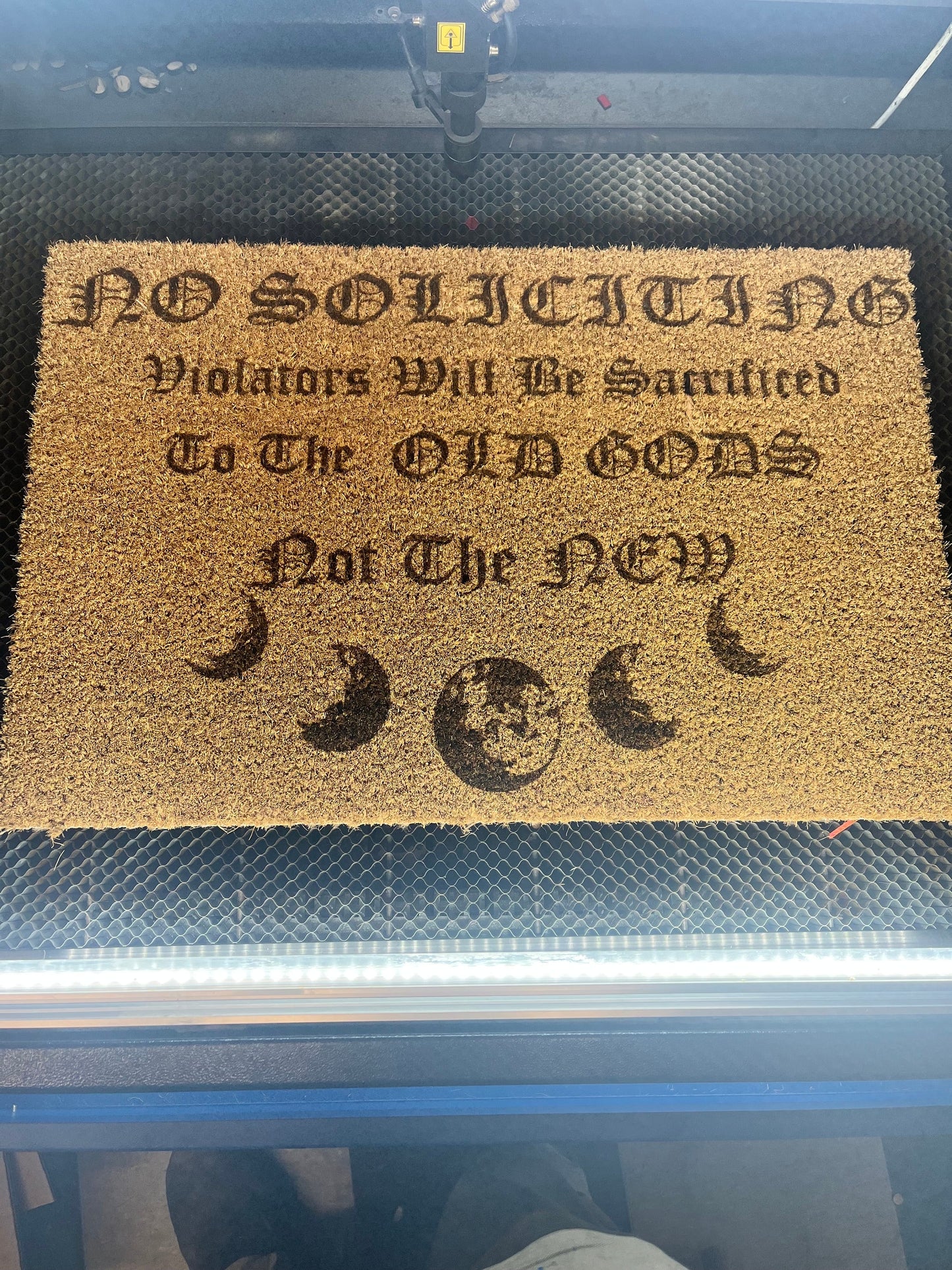 No Solicitating Pagan Gods Decorative Outdoor Rug