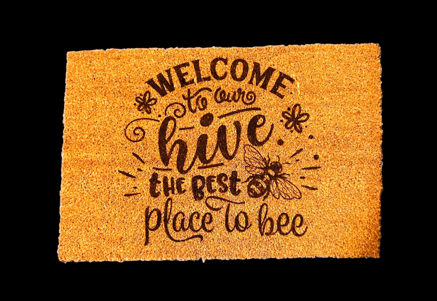 Welcome to the Hive Decorative Outdoor Rug