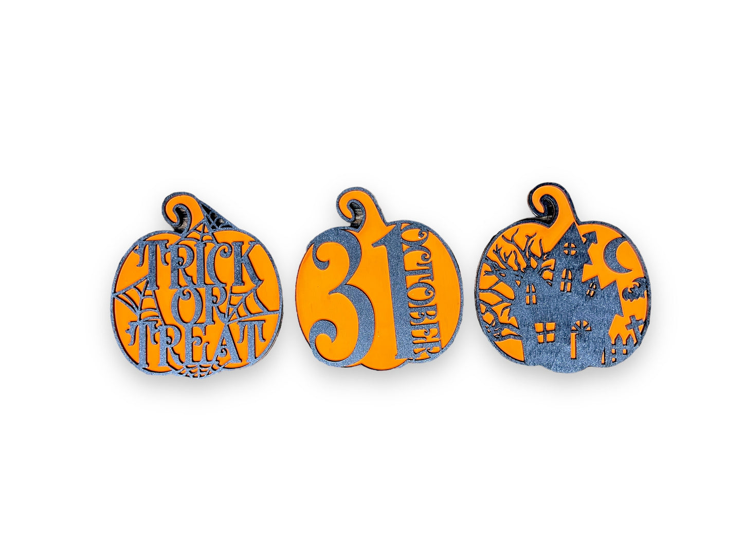 Halloween jack o lantern shelf decor