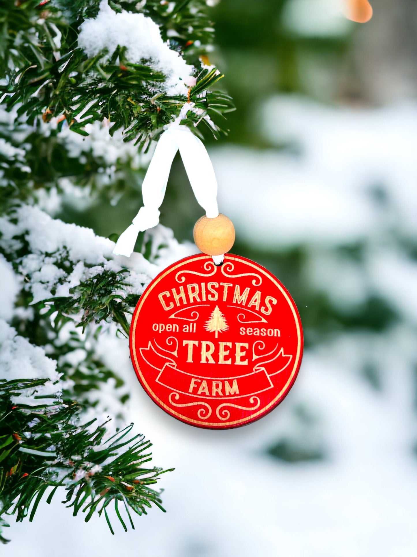 Handcrafted Wood Traditional Style Christmas Ornaments