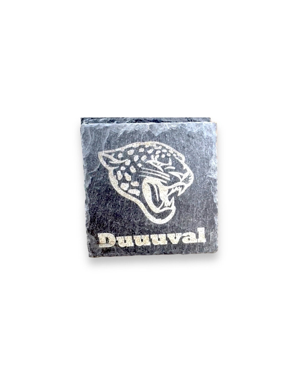 Duuuval Jags themed engraved slate coaster set