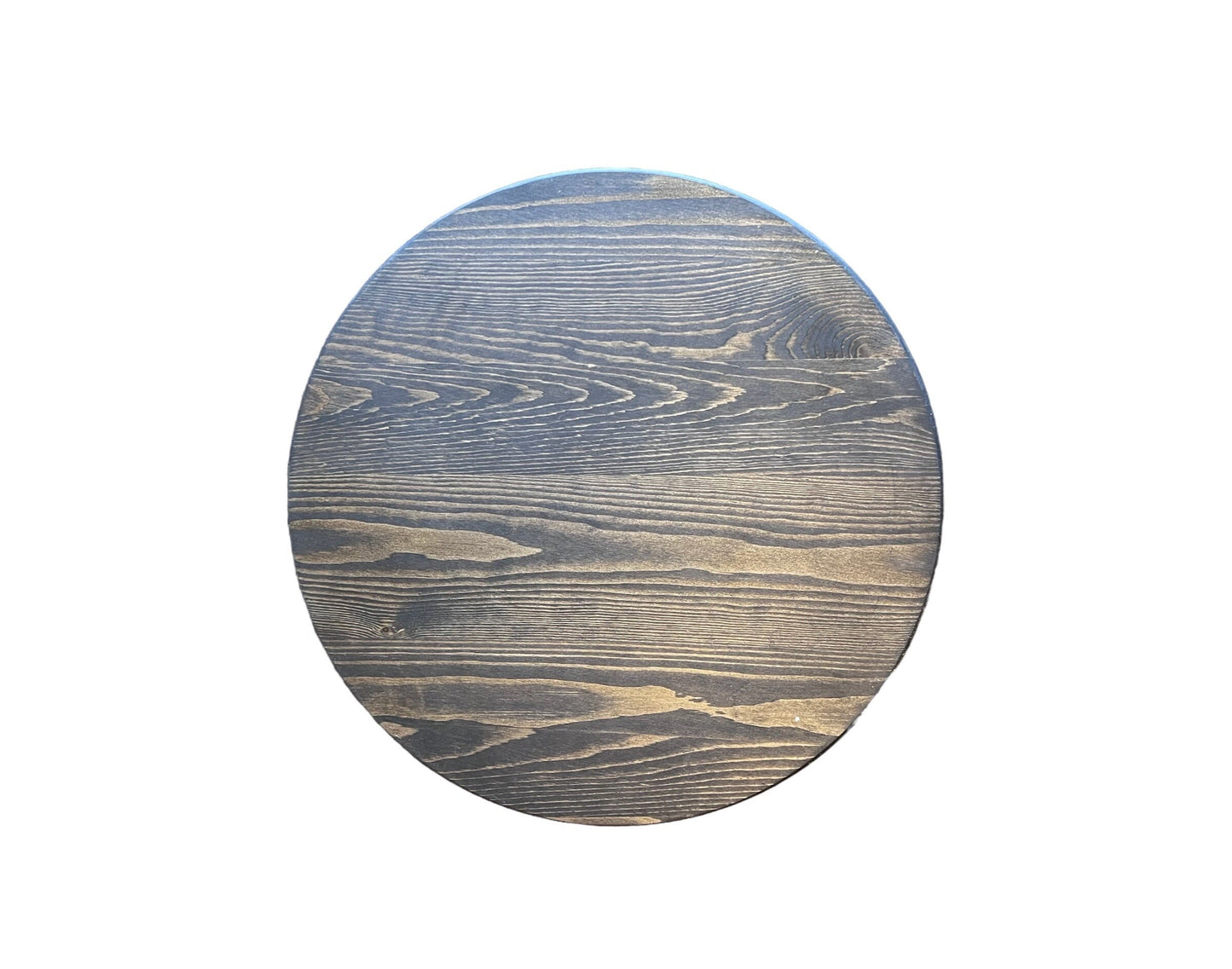 Personalized Rustic Christmas Door Hanger Sign - 15" Round Solid Wood