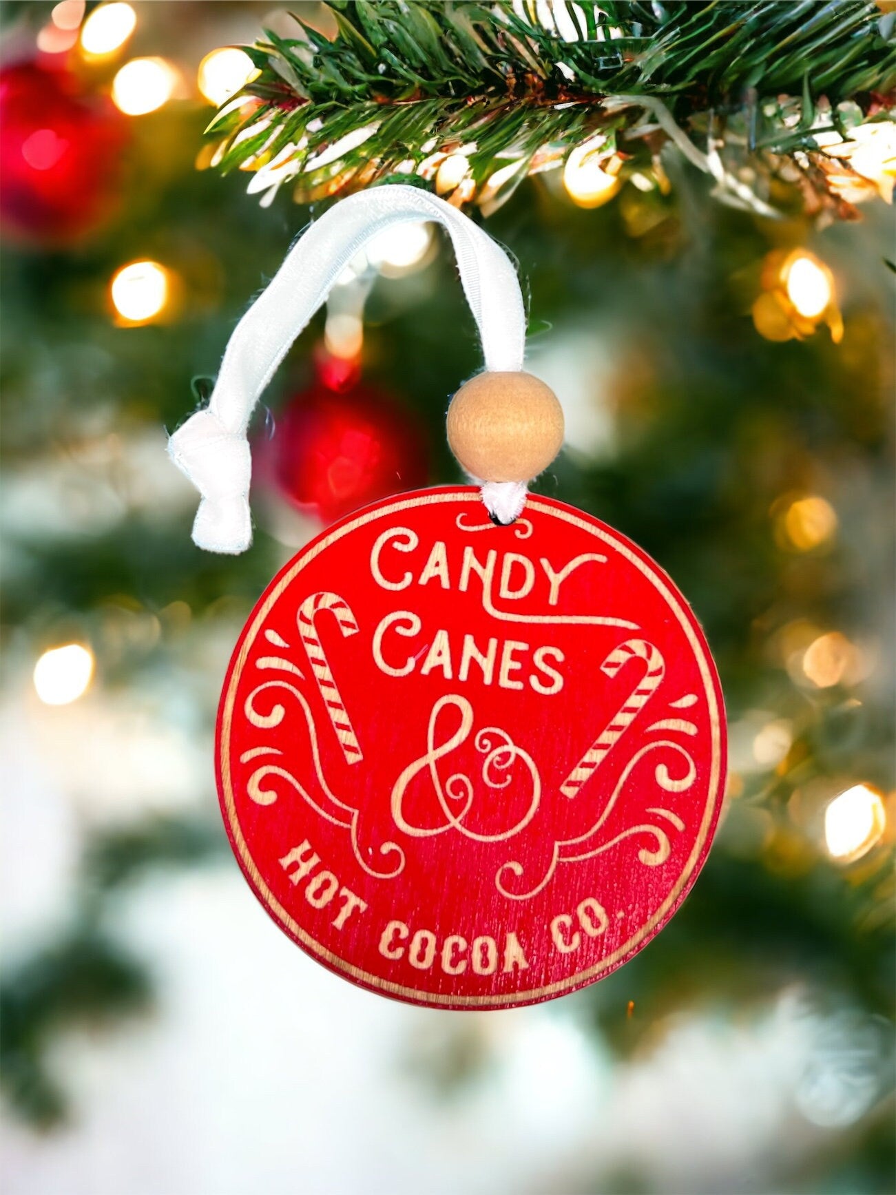 Handcrafted Wood Traditional Style Christmas Ornaments