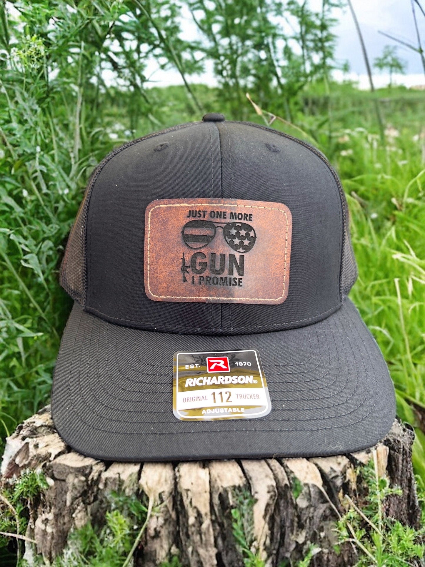 Just one more gun I promise, leather patch Richardson Trucker hat