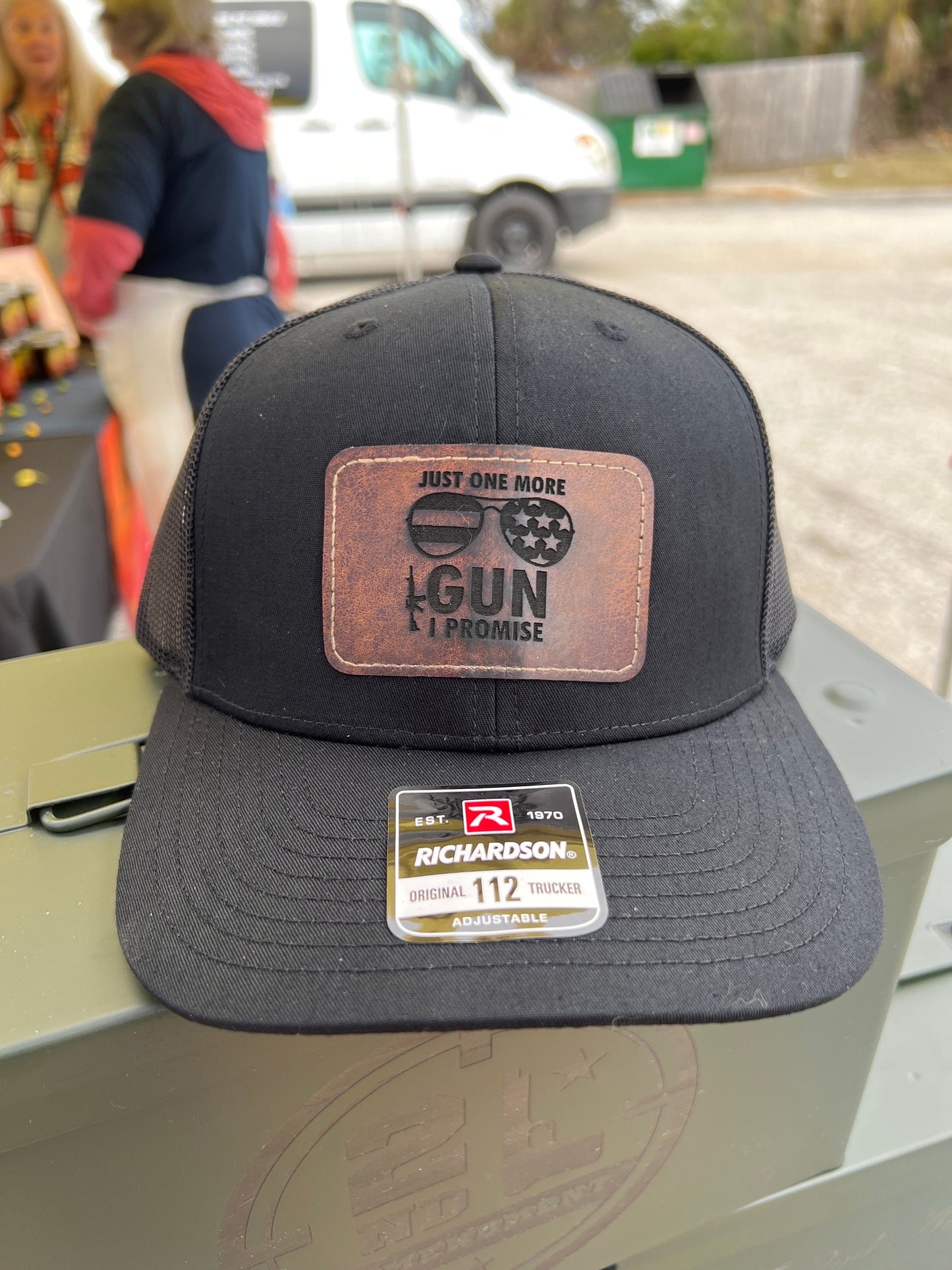 Just one more gun I promise, leather patch Richardson Trucker hat