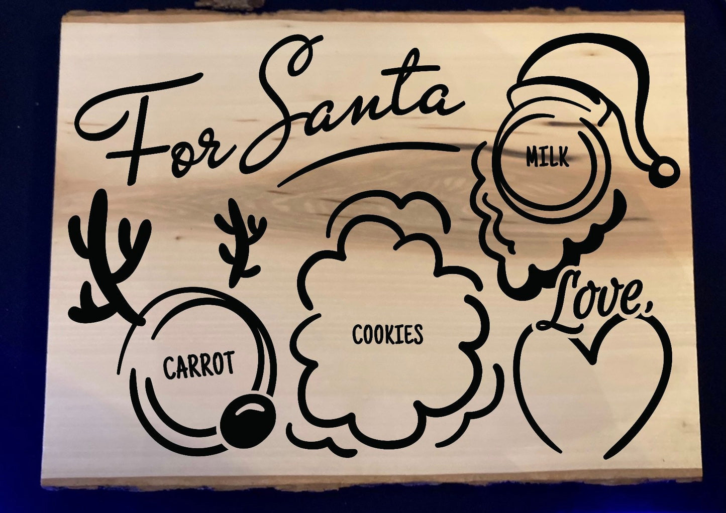 For Santa Charcuterie Board, Cookie Tray, Customizable