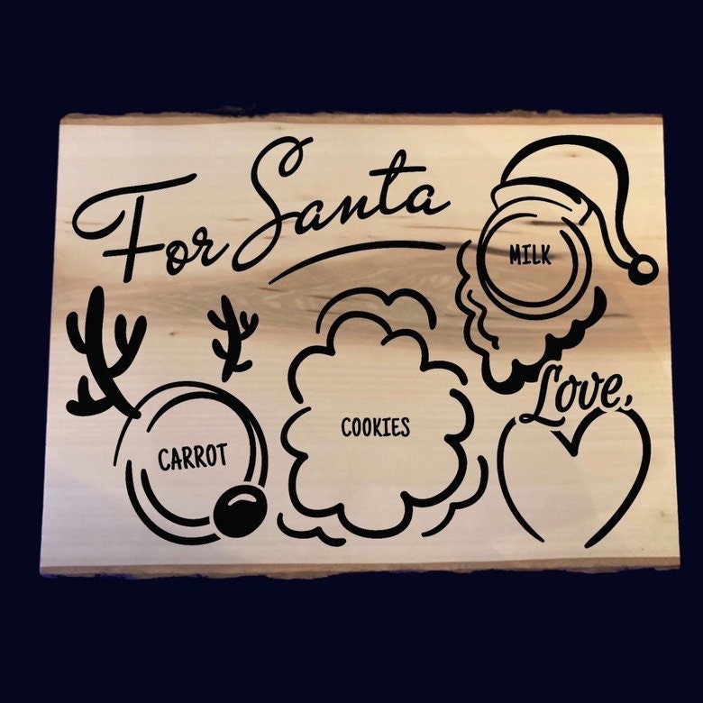 For Santa Charcuterie Board, Cookie Tray, Customizable