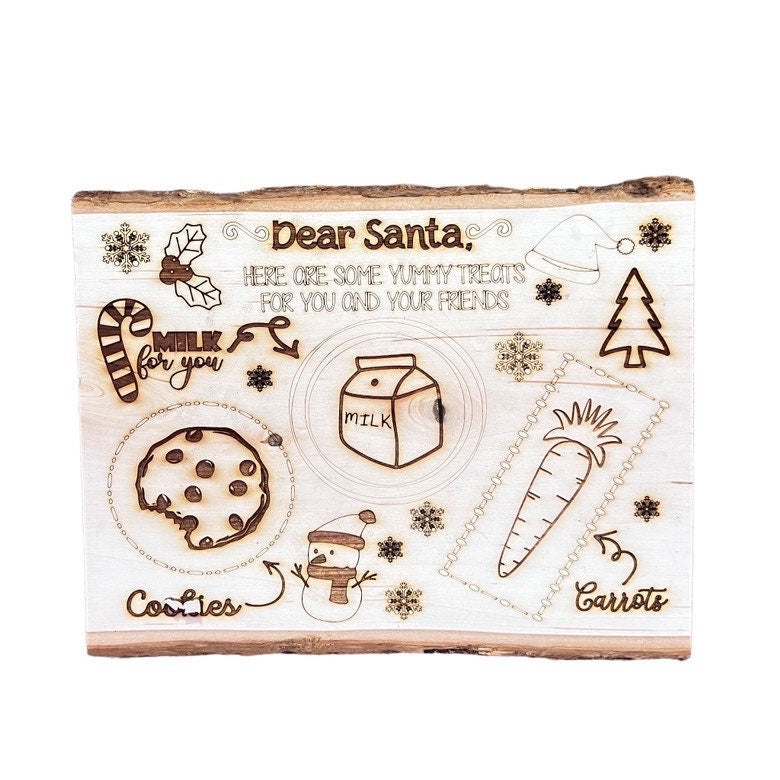 Dear Santa Charcuterie Board, Cookie Tray, Customizable