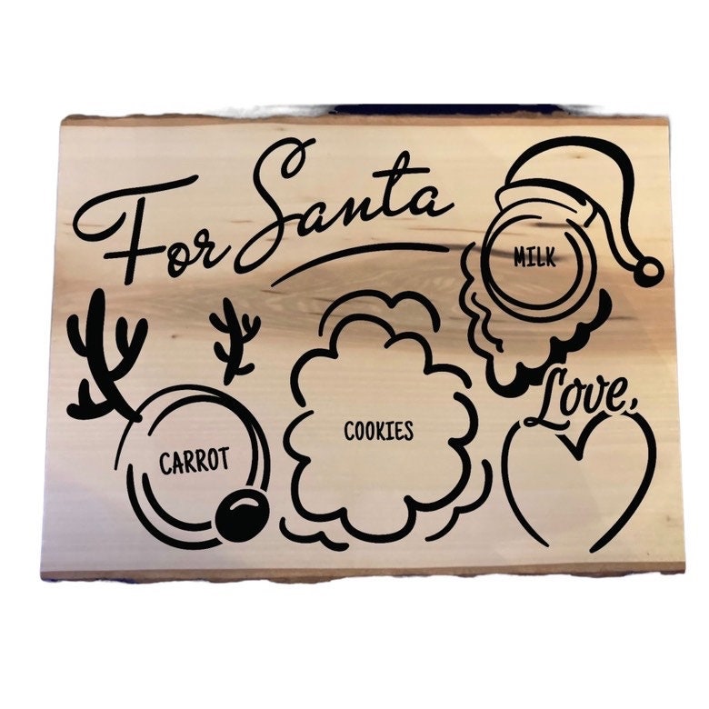 For Santa Charcuterie Board, Cookie Tray, Customizable