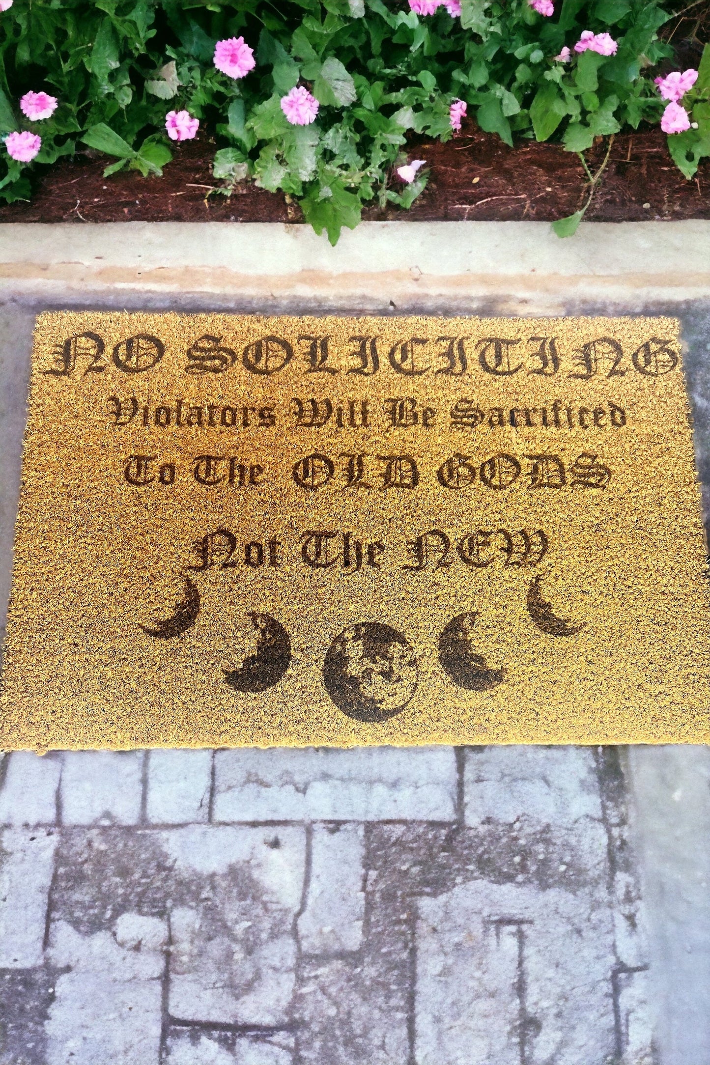 No Solicitating Pagan Gods Decorative Outdoor Rug