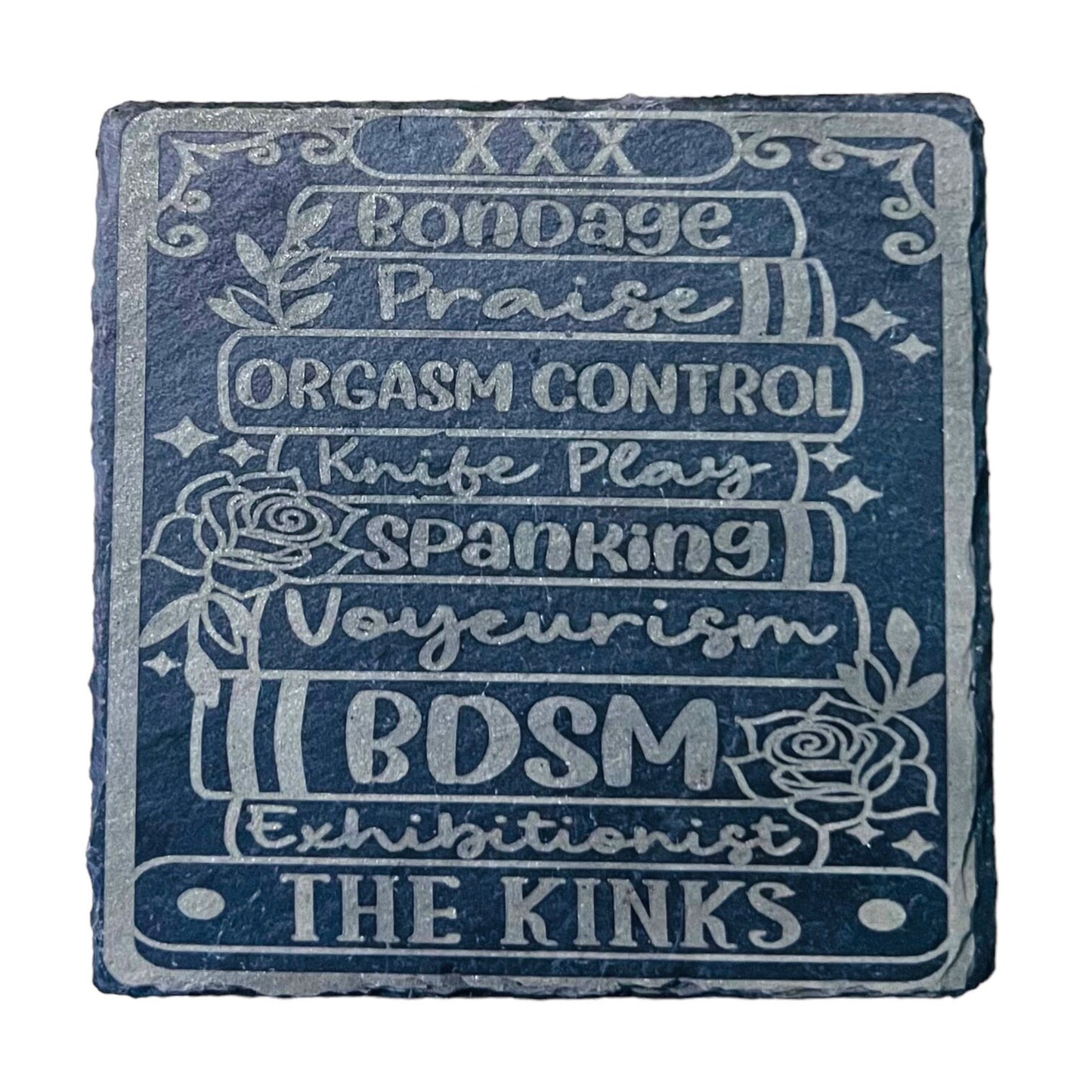 Naughty Tarot Card BDSM slate coasters