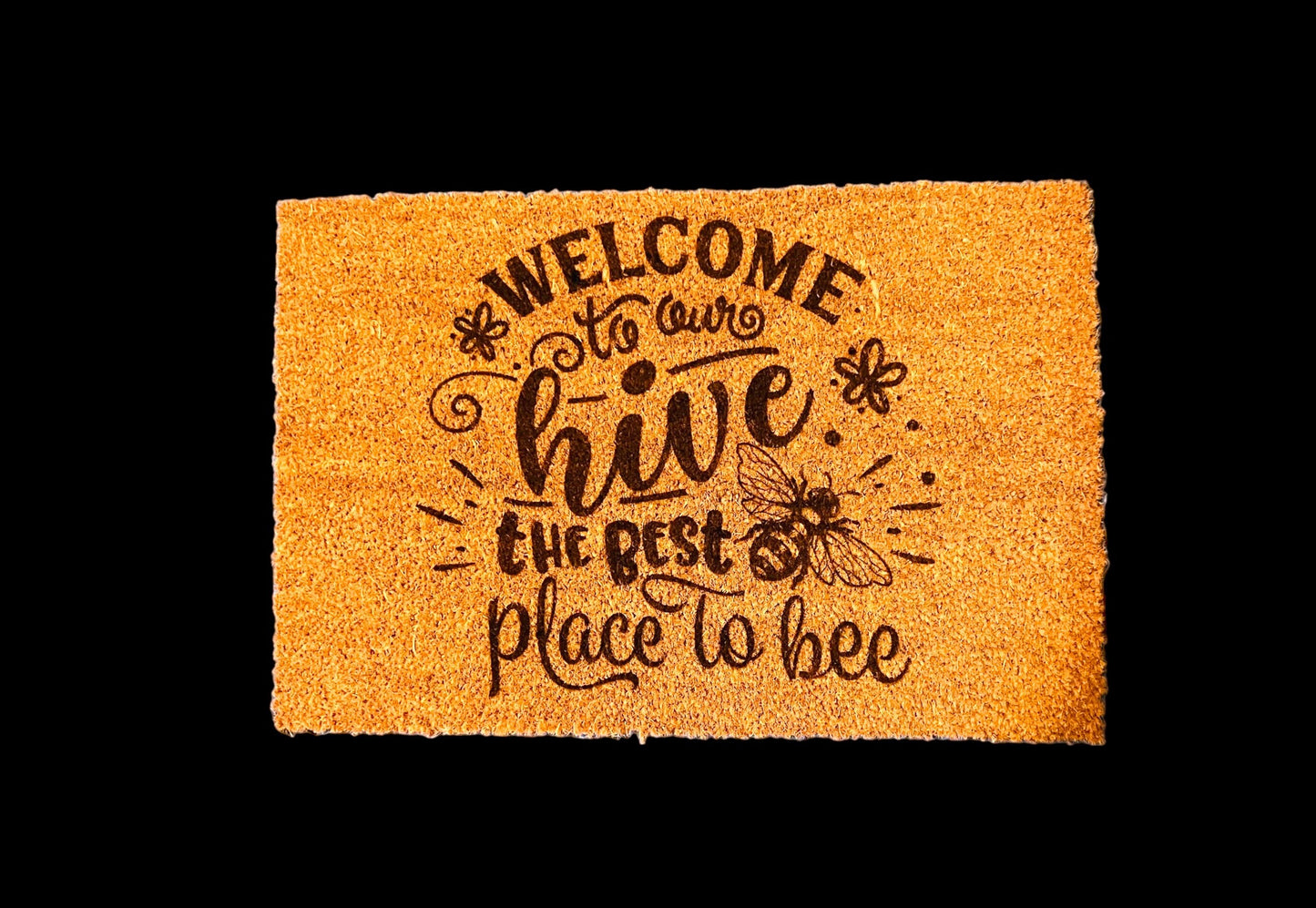 Welcome to the Hive Decorative Outdoor Rug