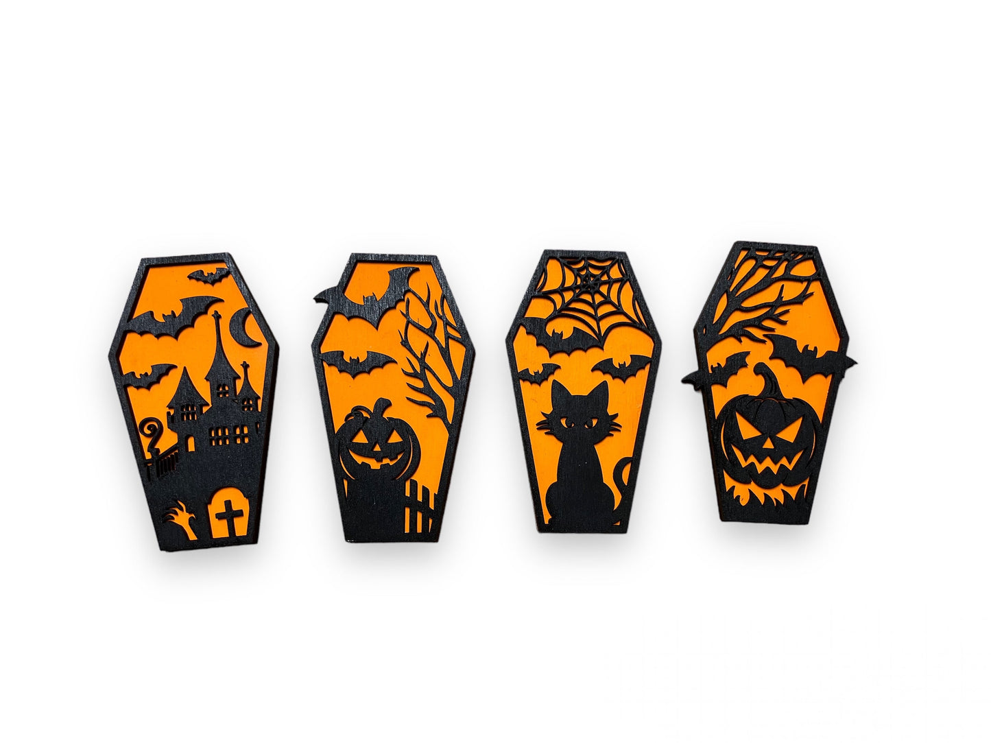 Halloween coffins shelf sitters/ decor