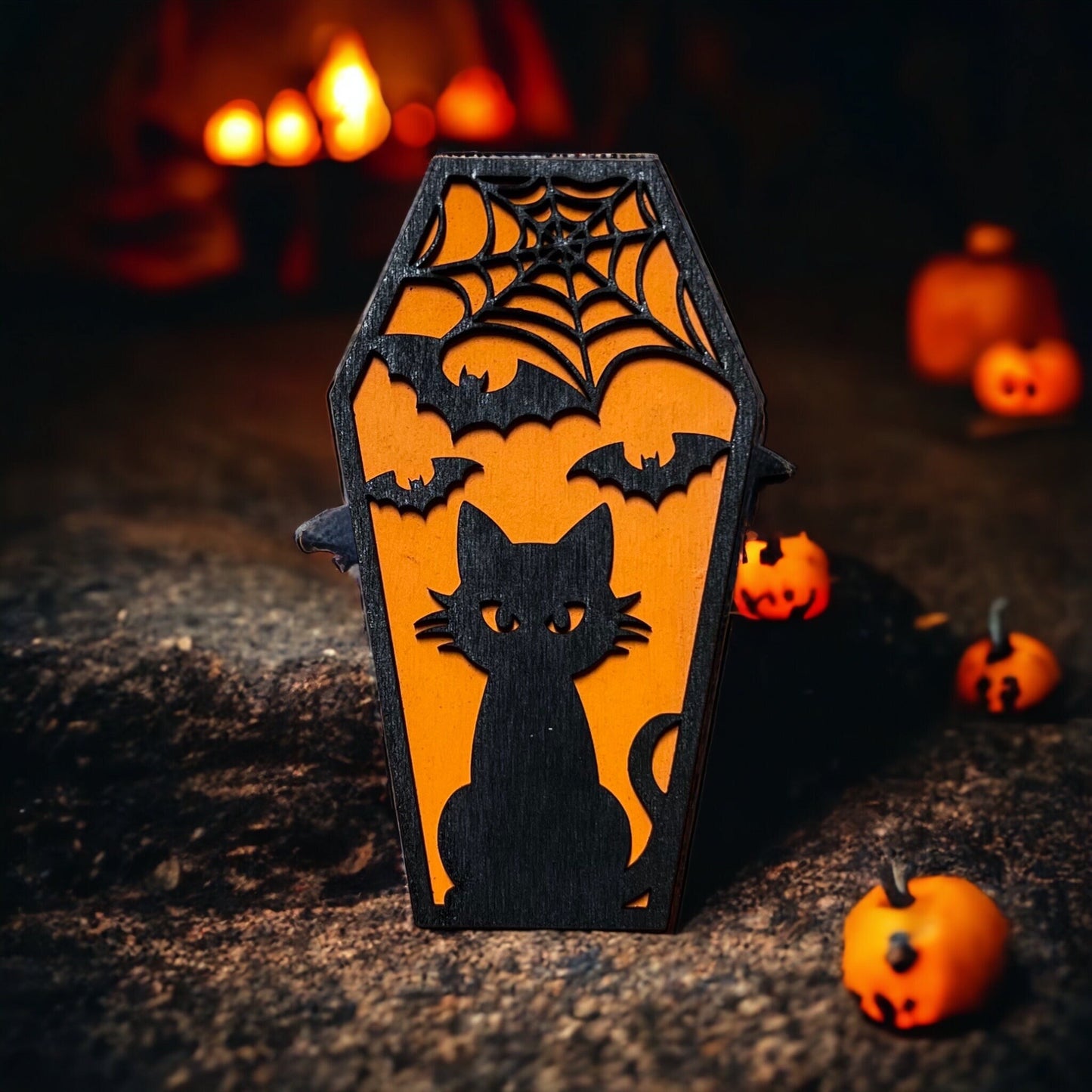 Halloween coffins shelf sitters/ decor