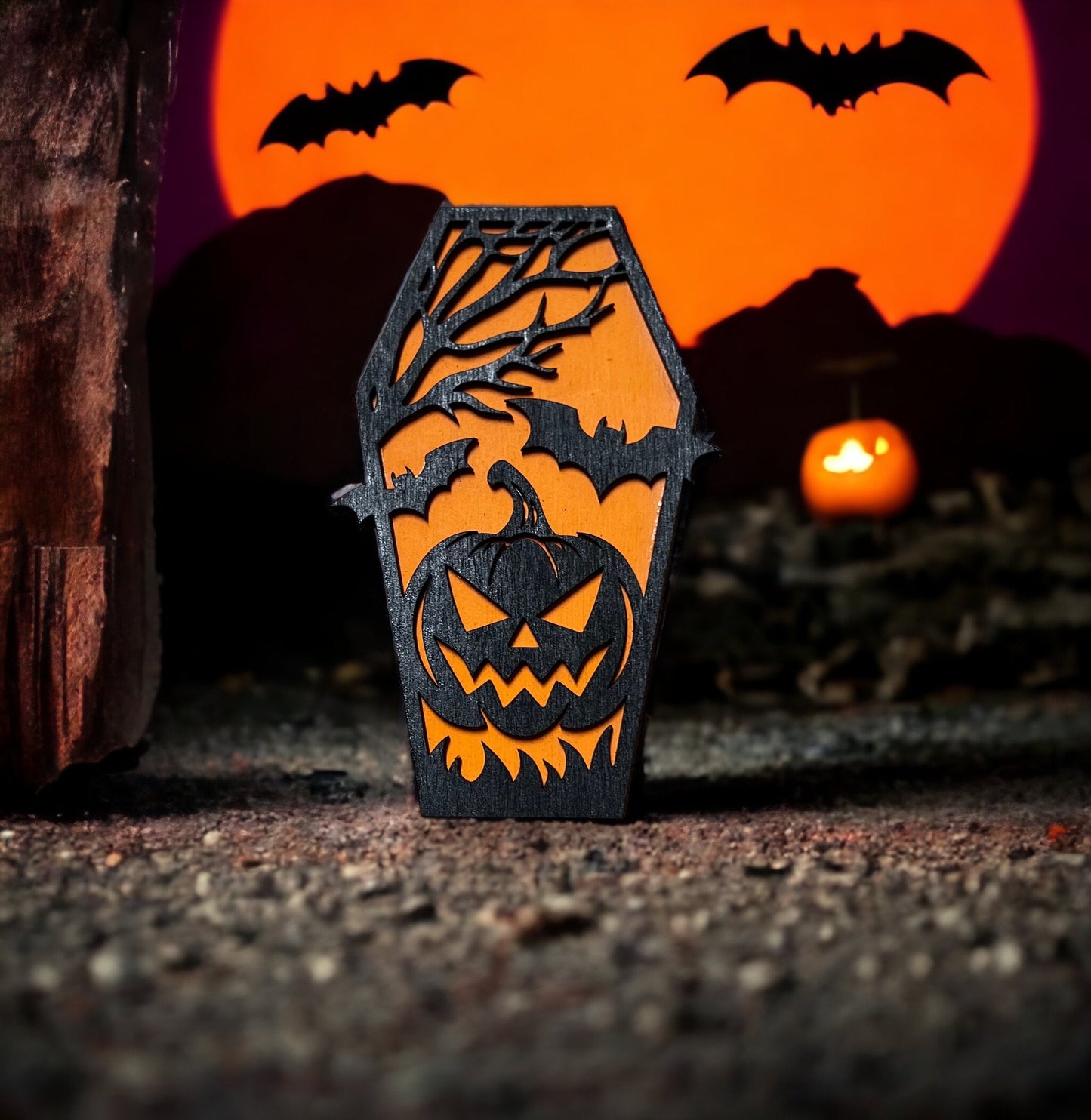 Halloween coffins shelf sitters/ decor