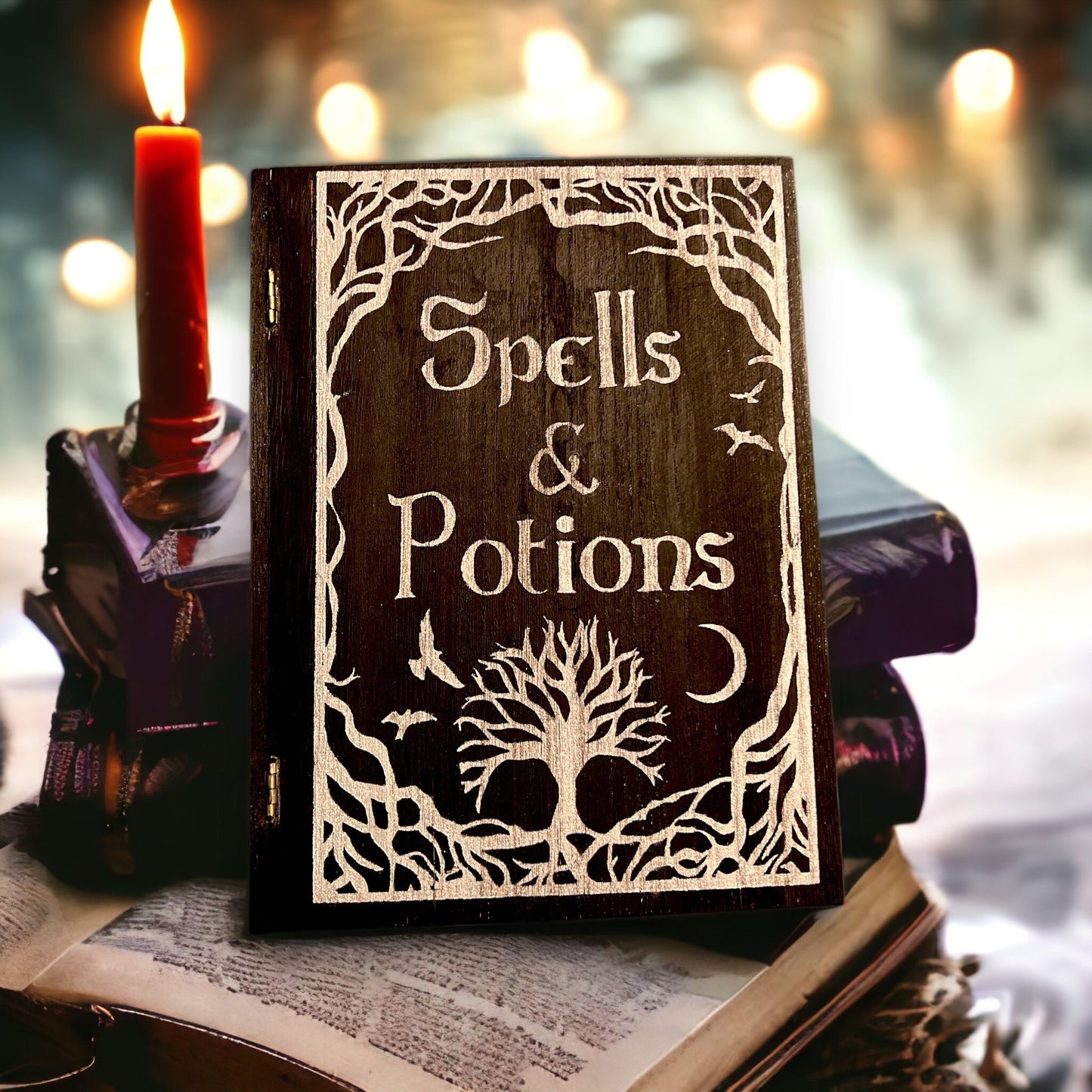 Spells and Potions faux book hidden compartment