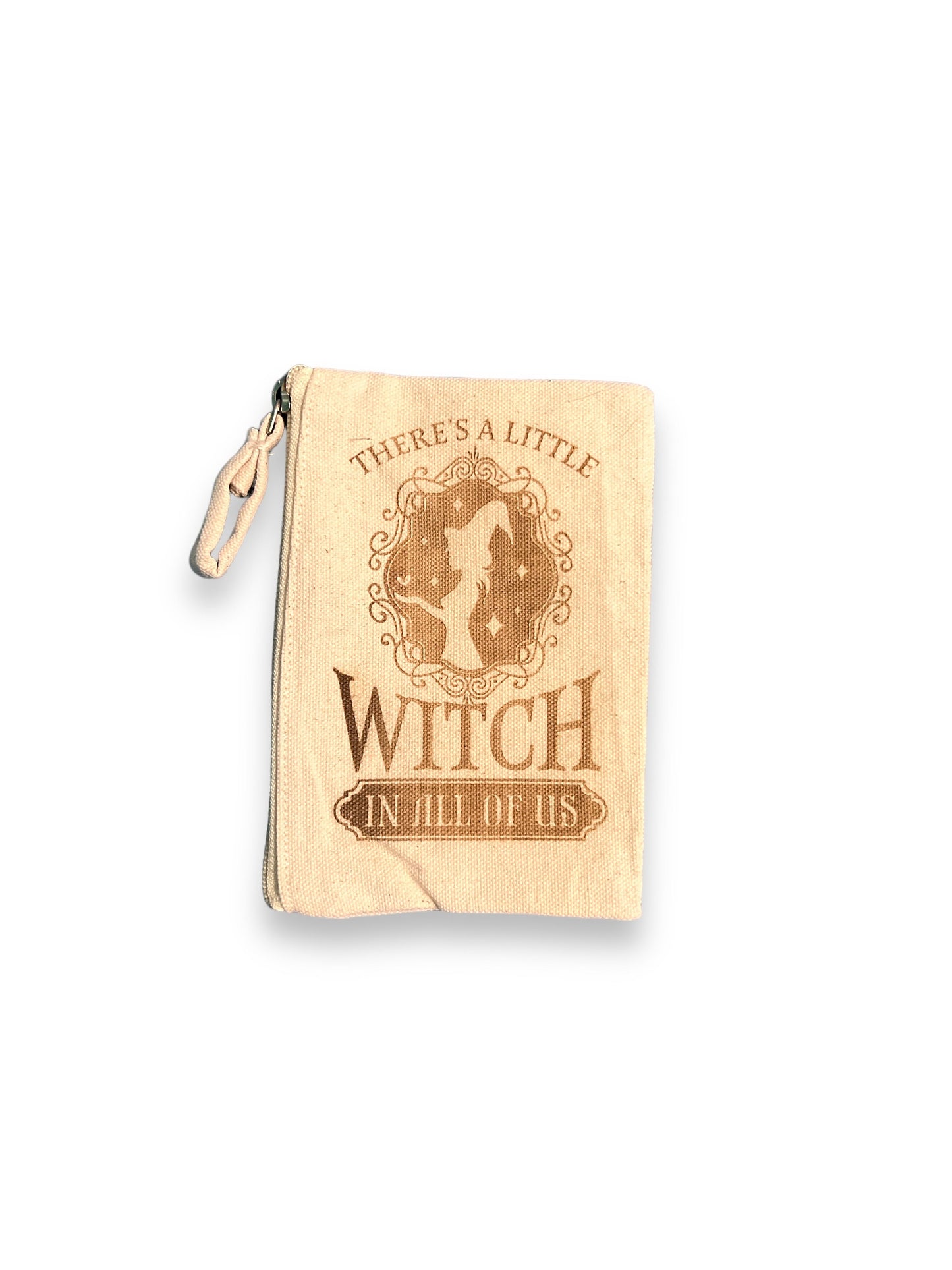 Theres a little witch canvas bag