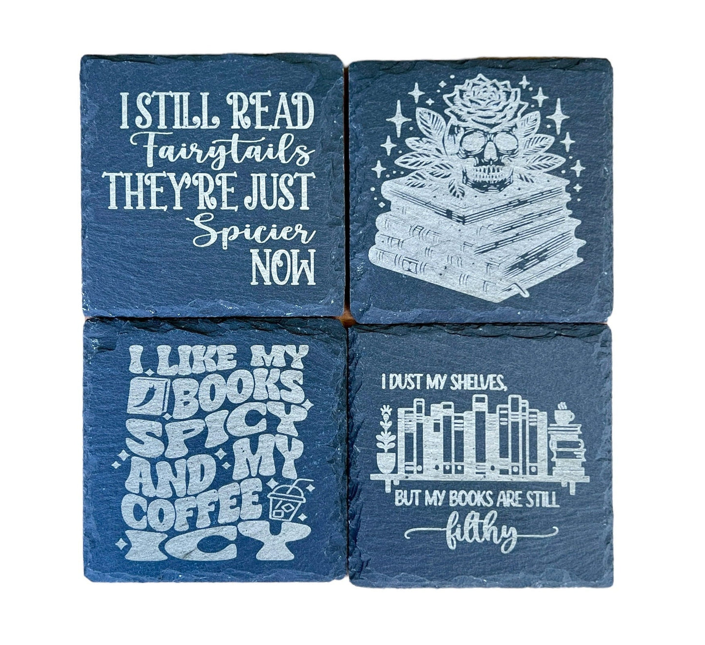 Spicy Book Club, Fairytale, slate coaster set